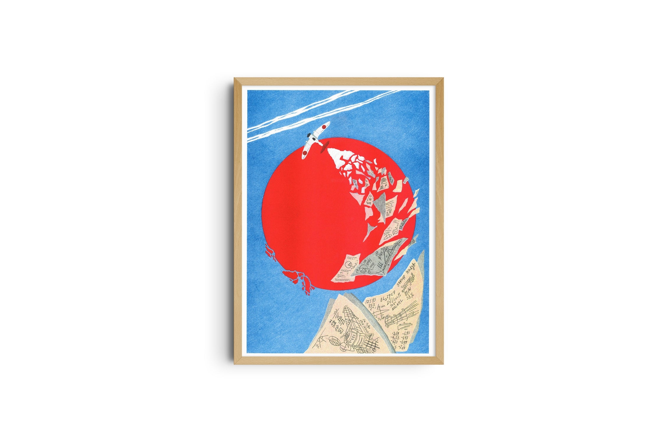 Risograph Poster - Miyazaki / The Wind Rises - Téo Transinne