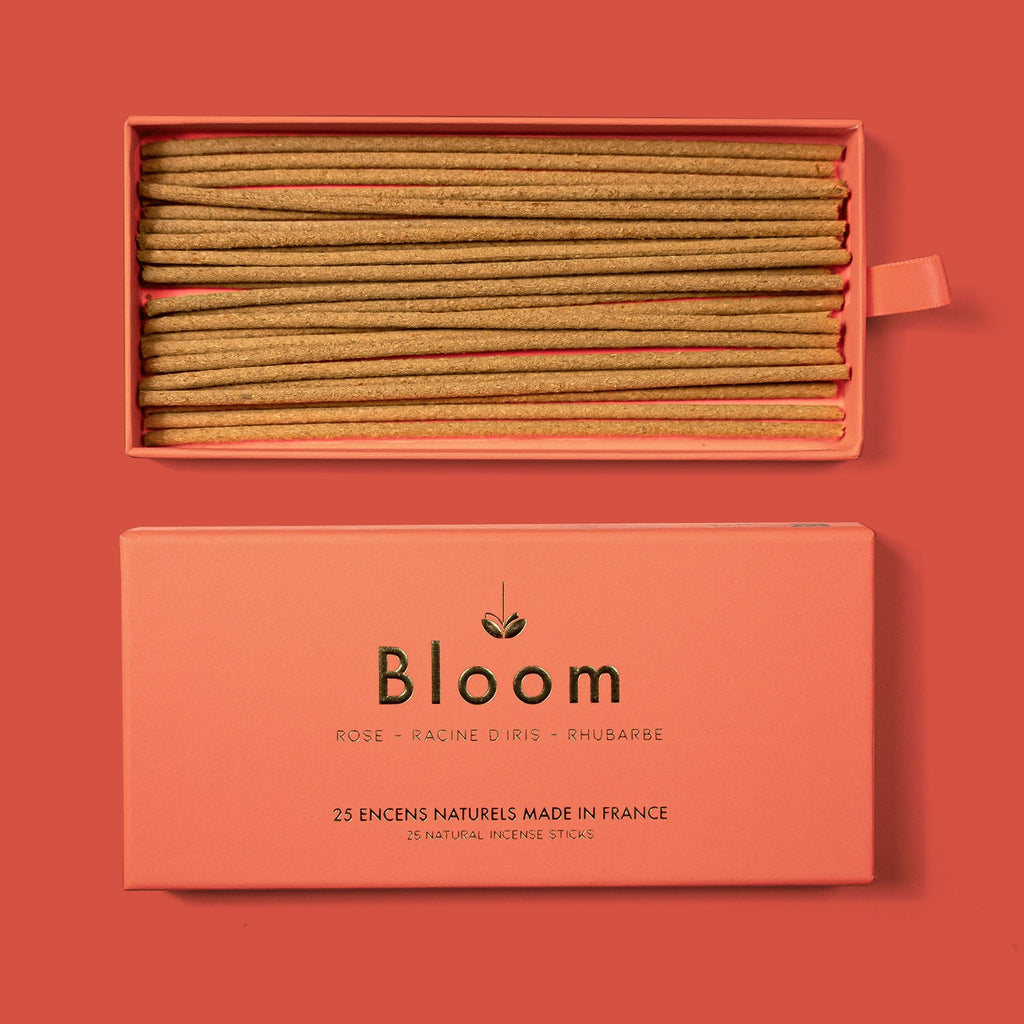 Set of 25 natural French incense sticks – Mandarin, nutmeg and sandalwood