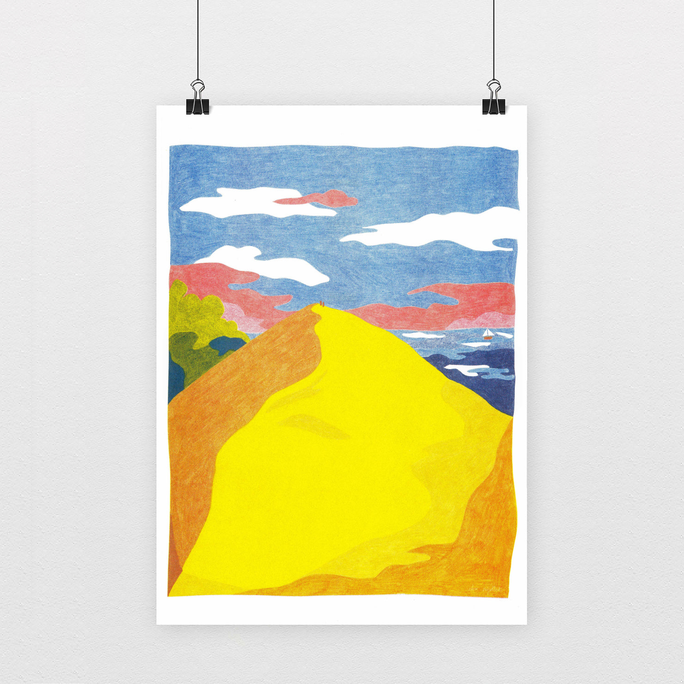 Affiche Risographie - Elise Enjalbert - Dune du Pilat