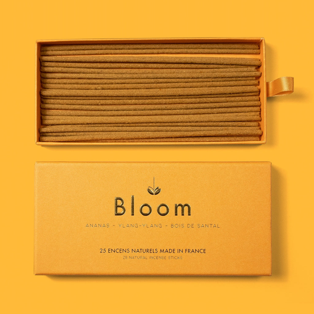 Set of 25 natural French incense sticks – Mandarin, nutmeg and sandalwood