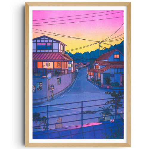 Risography Poster - Liam Cobb – Nowhere in Japan