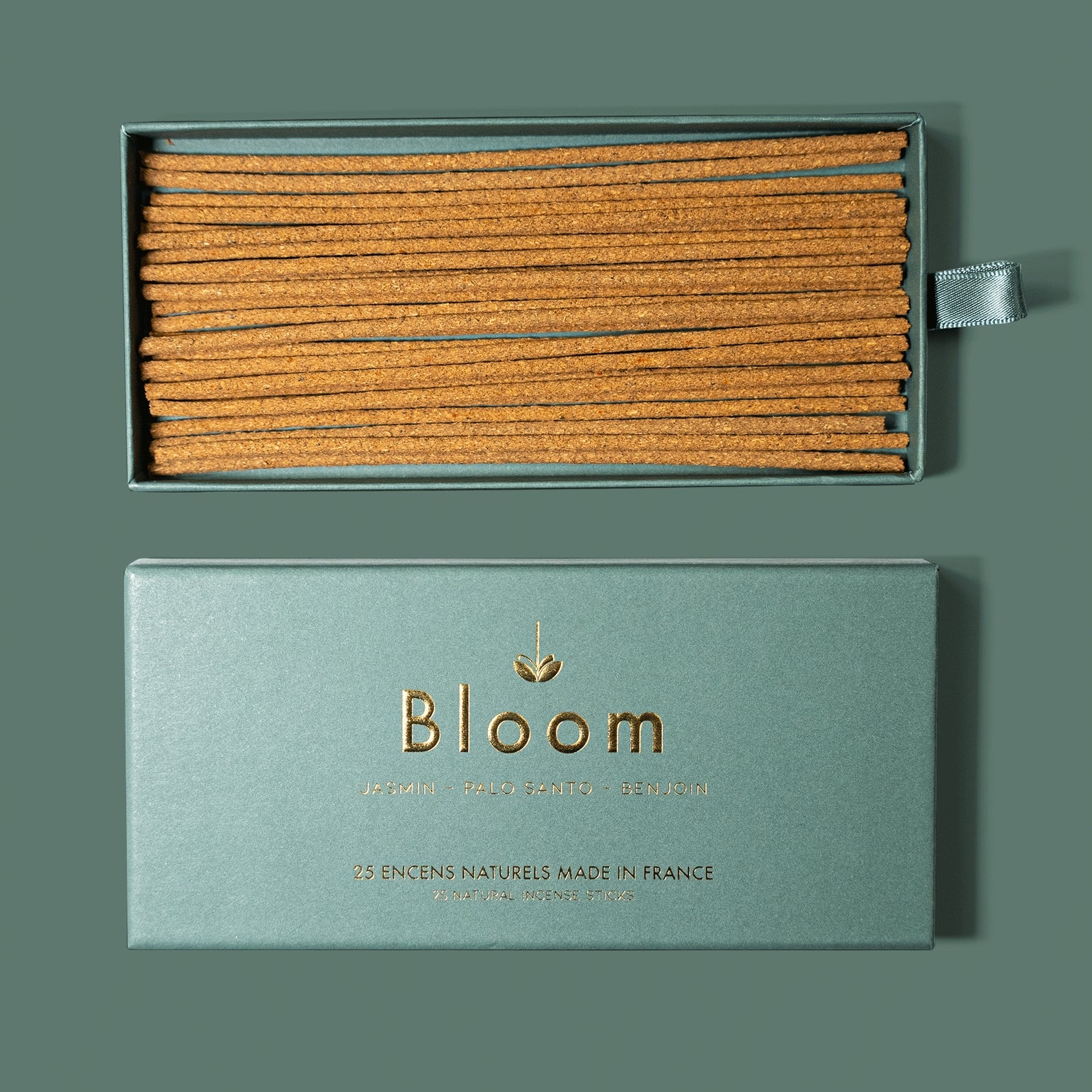 Set of 25 natural French incense sticks – Palo Santo, jasmine and benzoin