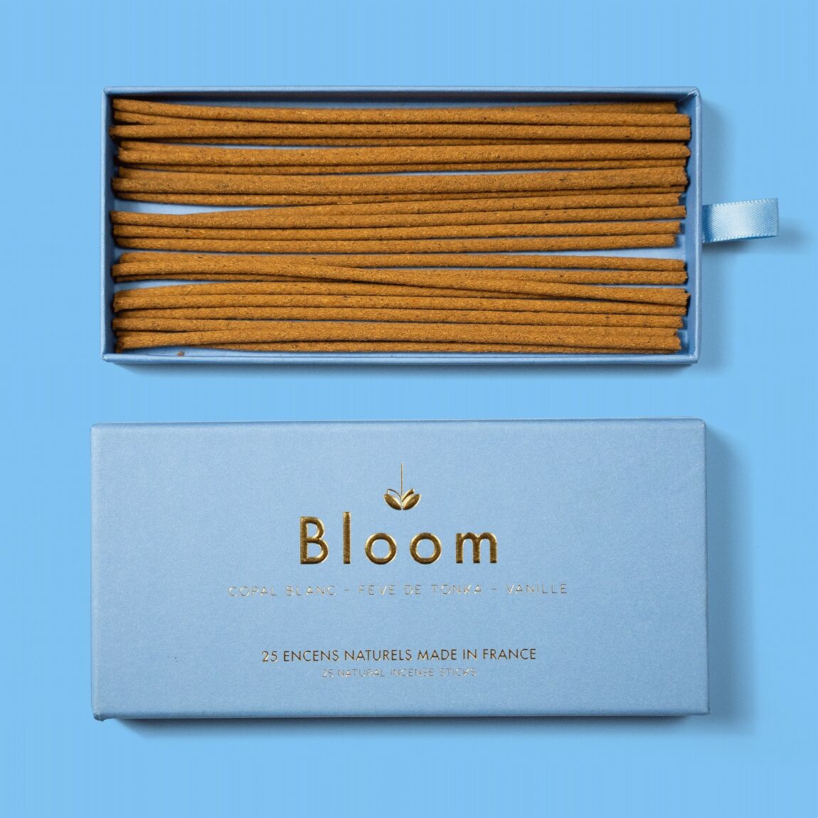 Set of 25 natural French incense sticks – Vanilla, Tonka