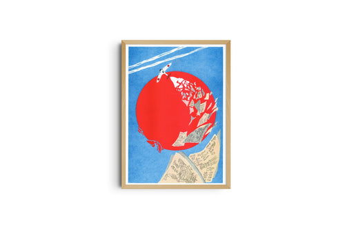 Risograph Poster - Miyazaki / The Wind Rises - Téo Transinne