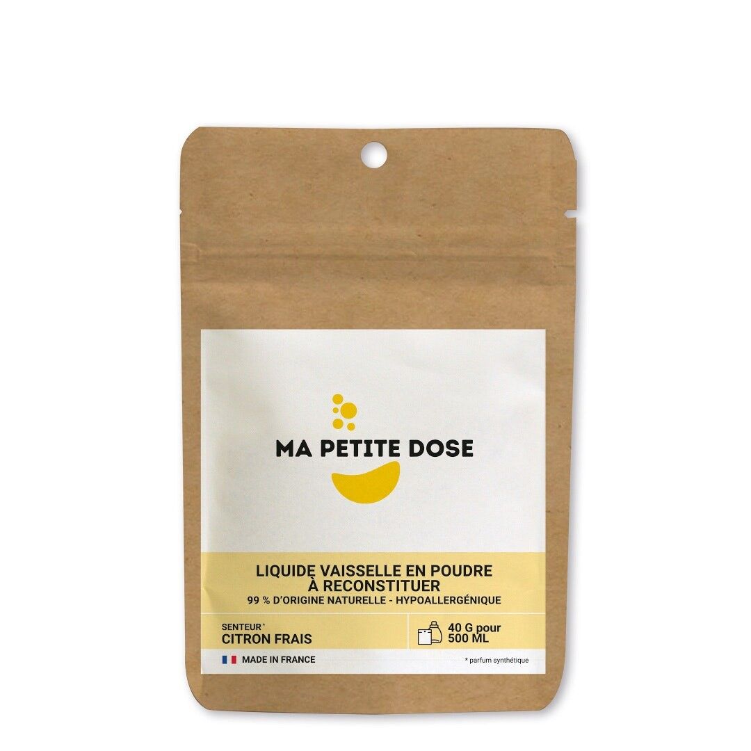 Dissolving dishwashing liquid sachet - Fresh lemon - 40 g