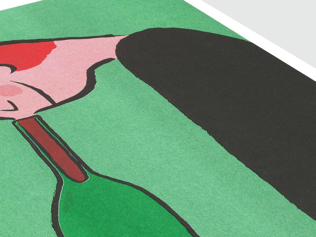 Affiche Risographie - Jean Jullien - Bouteille