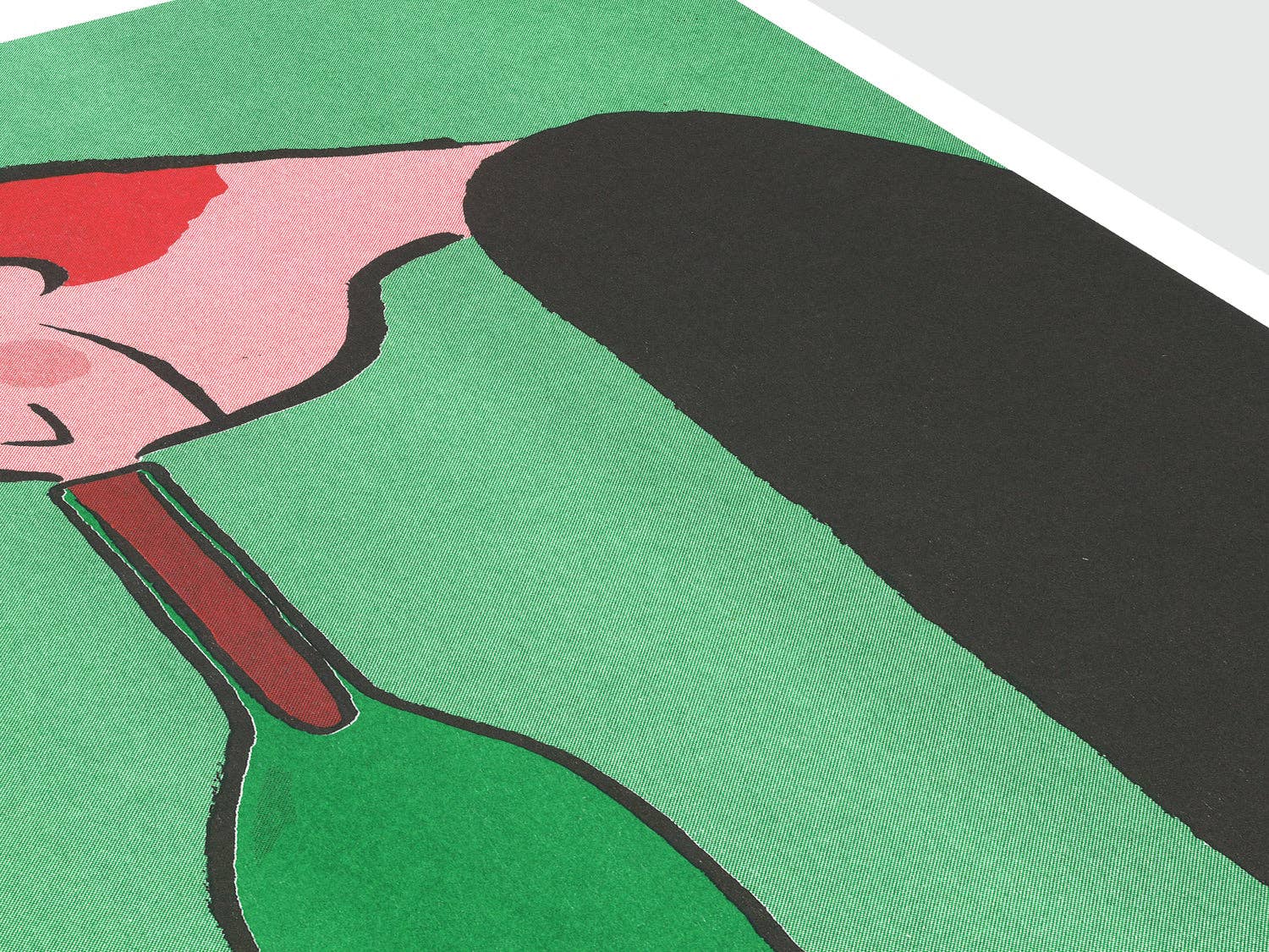 Affiche Risographie - Jean Jullien - Bouteille