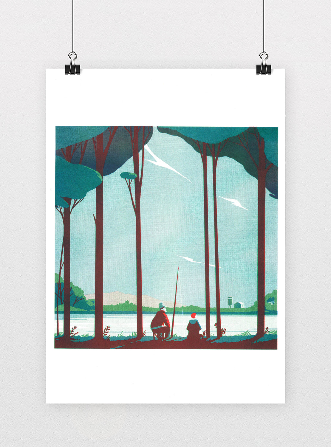 Risograph Poster - Tom Haugomat - Burgundy