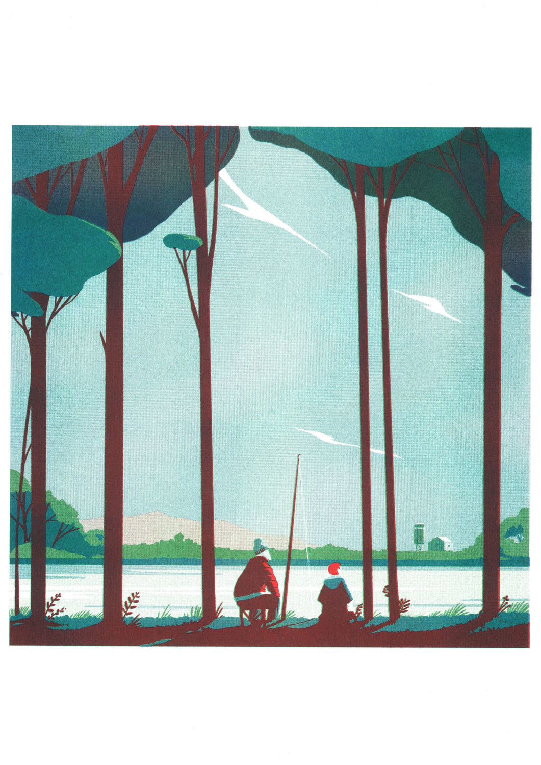 Risograph Poster - Tom Haugomat - Burgundy