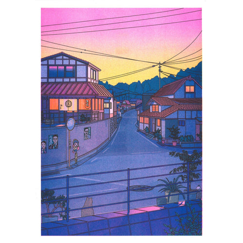 Risography Poster - Liam Cobb – Nowhere in Japan