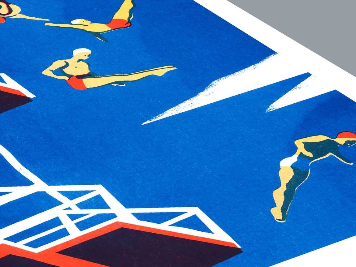 Risograph Poster Virginie Morgand - The Swimming Pool 12