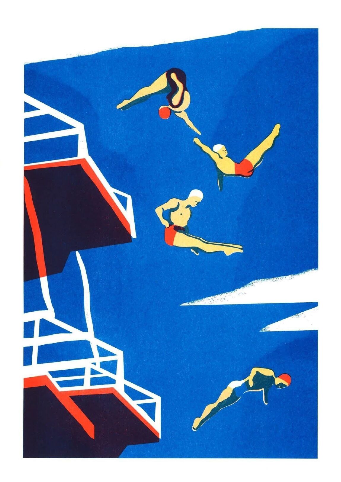 Risograph Poster Virginie Morgand - The Swimming Pool 12