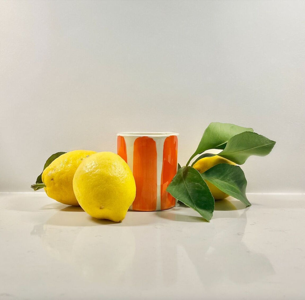 Hand-glazed ceramic candle – Orange Blossom 
