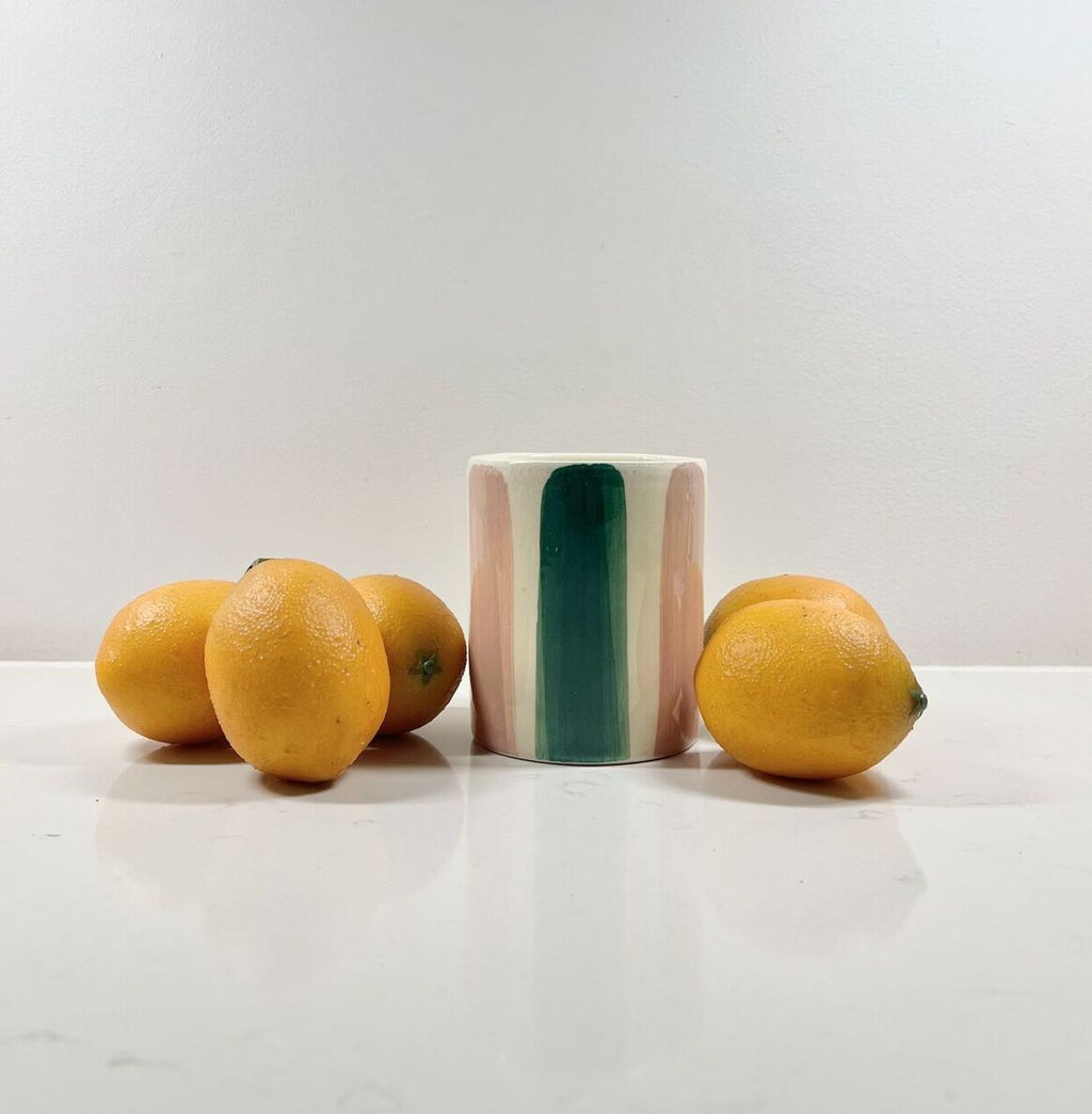 Hand-glazed ceramic candle – Vanilla Grapefruit 