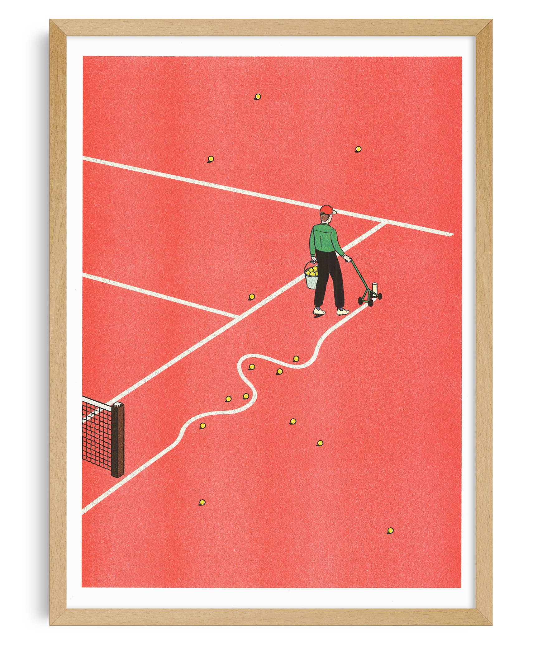 Affiche Risographie - Simon Bailly - Roland-Garros