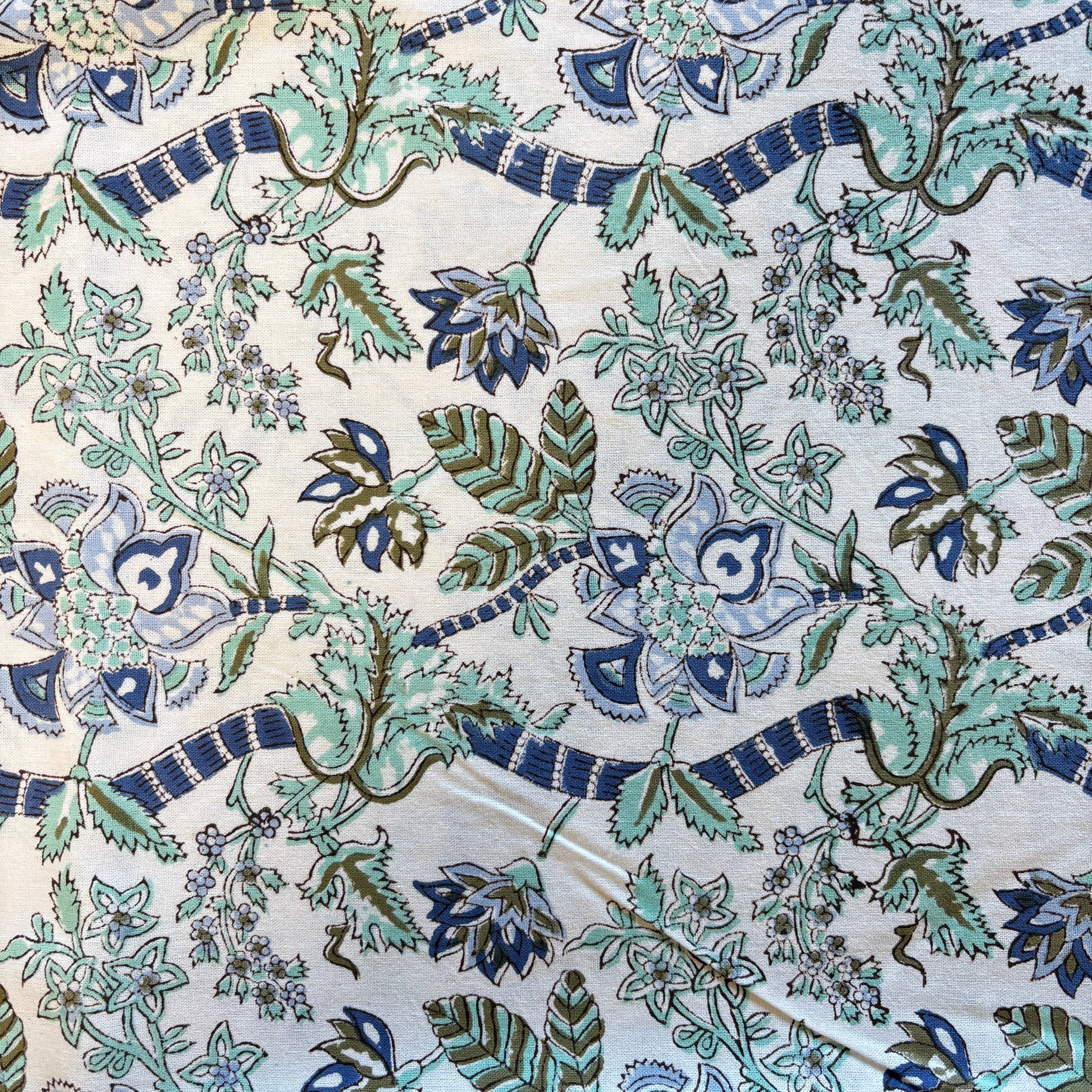 Nappe blockprint "Déjeuner à Côme"