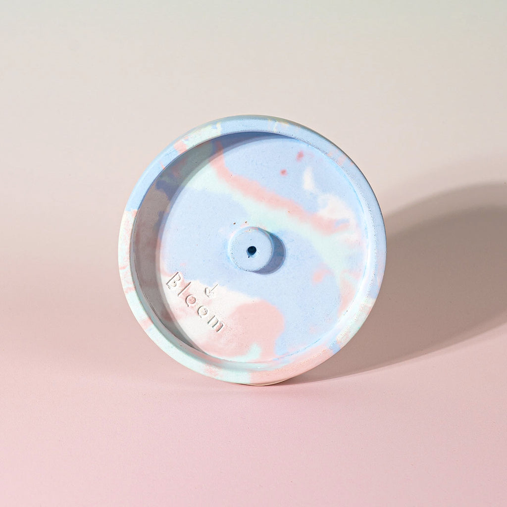 Natural Concrete Incense Holder Multicolor