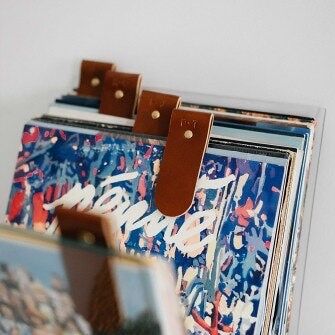 Leather Vinyl Dividers - Alphabet - Cognac