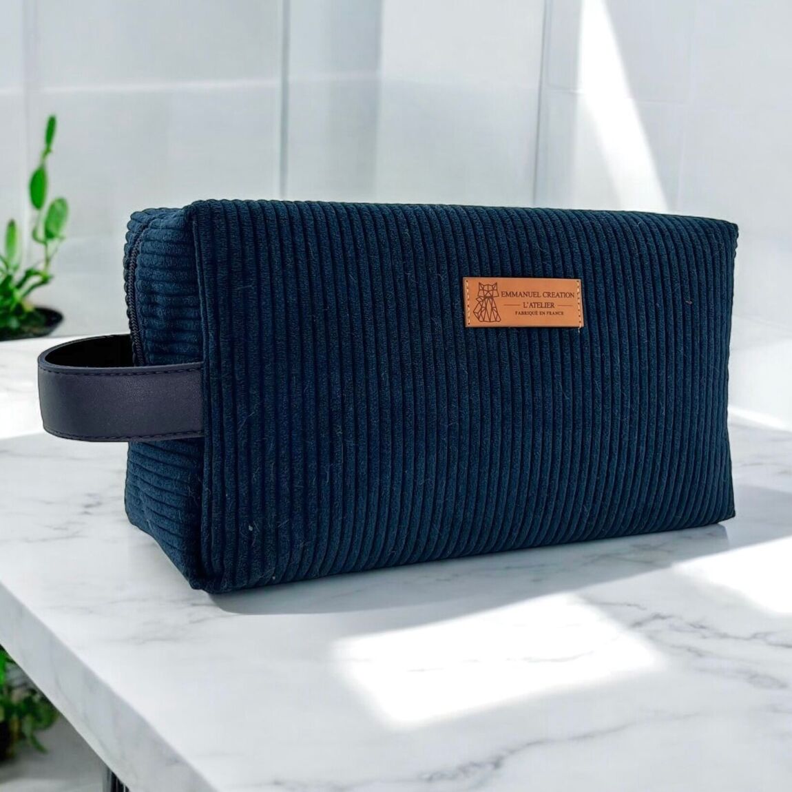 XL Toiletry Bag - "Corduroy" Navy