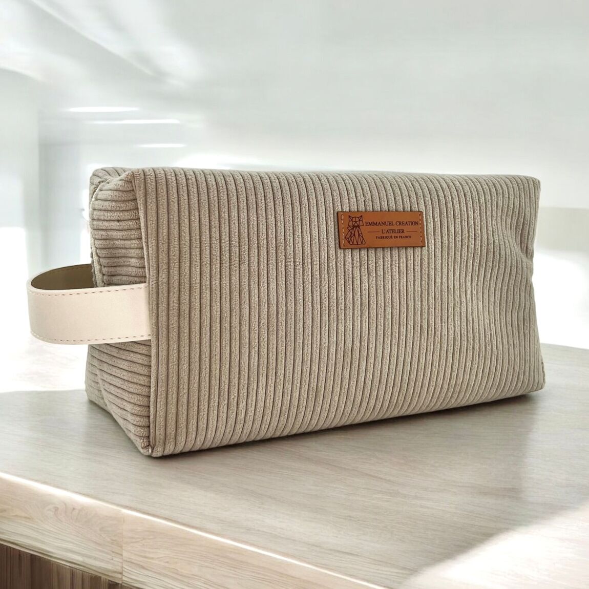 XL Toiletry Bag - Beige Corduroy